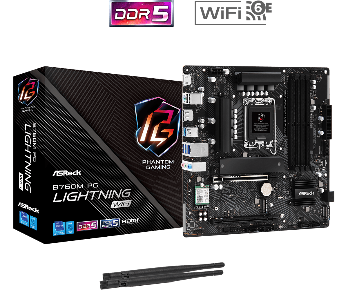 Asrock B760M PG Lightning WiFi | 90 - MXBMT0 - A0UAYZ - 4710483943522 - Vektra Computers LLC Asrock B760M PG Lightning WiFi | 90 - MXBMT0 - A0UAYZ - 4710483943522 - Vektra Computers LLC